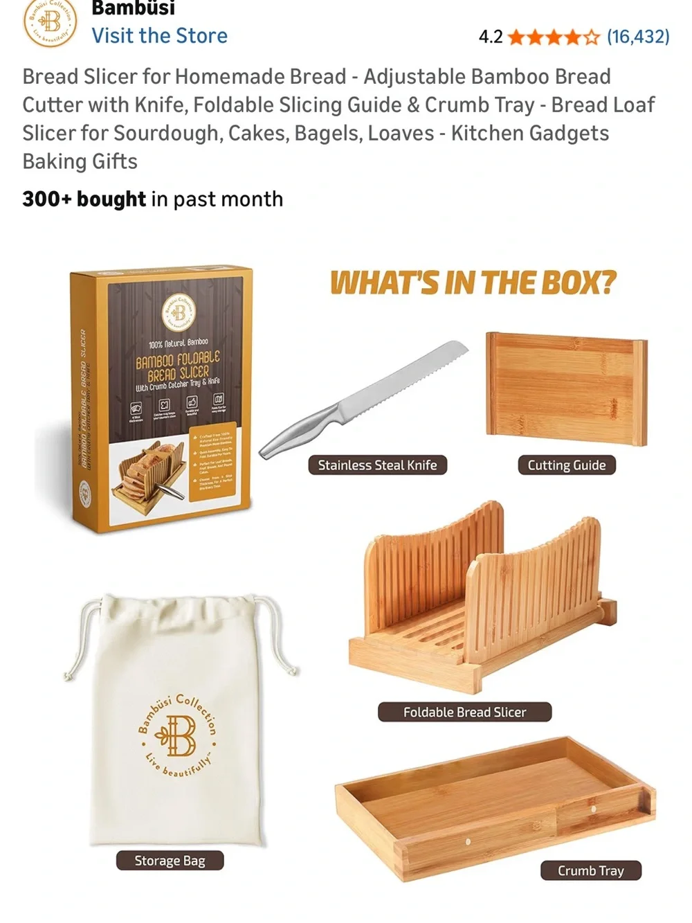 NIB Bambusi Bread Slicing Kit